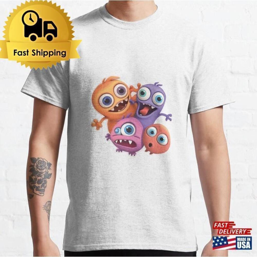 Cartoon Monsters Inspired By Stranger Things Retro Graphic Classic TShirt